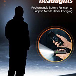 2023 Nuovo IPSXP 5000 Lumens Luci Bicicletta LED,Capacità 5200 mAh & Oltre 14 Ore di Autonomia,IPX6 Impermeabile,Anteriore e Posteriore Ricaricabili USB,Funzione Power Bank,5 Modalità di Luce - immagine 6