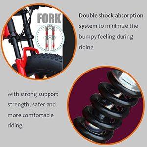 26 pollici mountain bike fat wheel 21 velocità bicicletta telaio in ferro doppia sospensione completa con freno a disco (arancione) 10 26 pollici mountain bike fat wheel 21 velocità bicicletta telaio in ferro doppia sospensione completa con freno a disco (arancione) - immagine 5