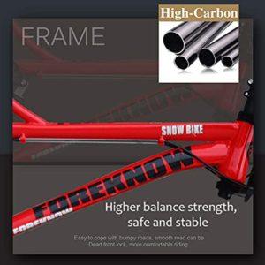 26 pollici mountain bike fat wheel 21 velocità bicicletta telaio in ferro doppia sospensione completa con freno a disco (arancione) 11 26 pollici mountain bike fat wheel 21 velocità bicicletta telaio in ferro doppia sospensione completa con freno a disco (arancione) - immagine 6