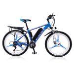 AKEZ Bicicletta elettrica da 26 pollici e da uomo 36V batteria al litio rimovibile bicicletta elettrica da corsa e bike per ciclismo allaperto blu 0 AKEZ Bicicletta elettrica da 26 pollici e da uomo 36V batteria al litio rimovibile, bicicletta elettrica da corsa, e-bike per ciclismo all'aperto (blu)