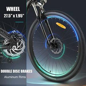 ANCHEER 27.5" Mountain Bike Elettrica per Adulti, E-Bike 250W con Batteria agli Ioni di Litio 36V 10Ah, Bicicletta Elettrica con Display LCD, 21 Marce Professionali - immagine 7