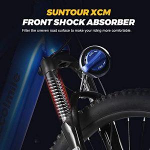 Accolmile Bicicletta elettrica da 36 V, 250 W, 27,5 pollici, con sensore di coppia M200, motore a trazione centrale 36 V15 Ah, freno a disco idraulico per adulti blu - immagine 5