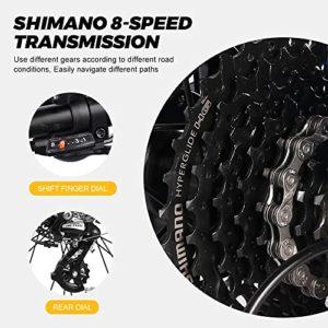 Accolmile Bicicletta elettrica da 36 V, 250 W, 27,5 pollici, con sensore di coppia M200, motore a trazione centrale 36 V15 Ah, freno a disco idraulico per adulti blu - immagine 6