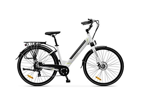 Argento E Bike Omega Motore 250W Freni a Disco Batteria 374Wh Fino a 70km Schermo LCD Cambio Shimano 7 Rapporti Bianco 0 Argento E-Bike Omega, Motore 250W, Freni a Disco, Batteria 374Wh, Fino a 70km, Schermo LCD, Cambio Shimano 7 Rapporti, Bianco