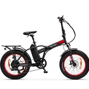 Argento Mini Max GT Foldable E-bike, Ruote Fat 20" x 4, Freni Idraulici, Batteria 615Wh, Motore 250W, Peso Max Supportato 100 kg, Ar-bi-220010
