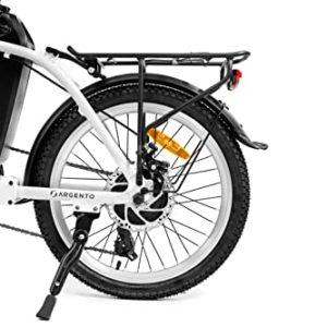 Argento Piuma Foldable E-bike, Ruote 20", Autonomia Max 70 km, Motore 250W, Batteria 374W, Cambio Shimano 7 Rapporti, Peso Max Supportato 100 kg, Ar-bi-220003 - immagine 6