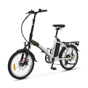Argento Piuma Foldable E-bike, Ruote 20", Autonomia Max 70 km, Motore 250W, Batteria 374W, Cambio Shimano 7 Rapporti, Peso Max Supportato 100 kg, Ar-bi-220003