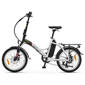 Argento Piuma Foldable E-bike, Ruote 20", Autonomia Max 70 km, Motore 250W, Batteria 374W, Cambio Shimano 7 Rapporti, Peso Max Supportato 100 kg, Ar-bi-220003 - immagine 7