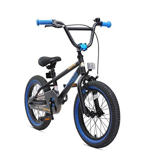 BIKESTAR Bicicletta bambini 4 5 anni da 16 pollici Bici per bambino et bambina BMX con freno a retropedale et freno a mano Nero Blu 0 Prodotti