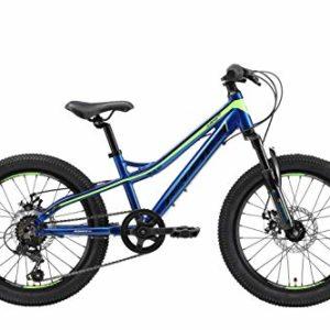 BIKESTAR MTB Mountain Bike Alluminio per Bambini 6-9 Anni | Bicicletta 20 Pollici 7 velocità Shimano, Hardtail, Freni a Disco, sospensioni | Blu Verde - immagine 3