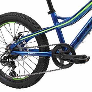 BIKESTAR MTB Mountain Bike Alluminio per Bambini 6-9 Anni | Bicicletta 20 Pollici 7 velocità Shimano, Hardtail, Freni a Disco, sospensioni | Blu Verde - immagine 6