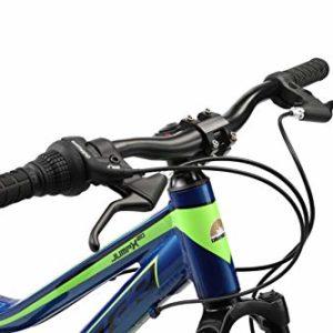 BIKESTAR MTB Mountain Bike Alluminio per Bambini 6-9 Anni | Bicicletta 20 Pollici 7 velocità Shimano, Hardtail, Freni a Disco, sospensioni | Blu Verde - immagine 8