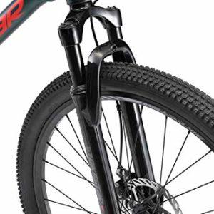 BIKESTAR MTB Mountain Bike Sospensione Completa in Alluminio, Freni a Disco, 26" | Bicicletta MTB Telaio 16" Cambio Shimano a 21 velocità | Verde - immagine 7