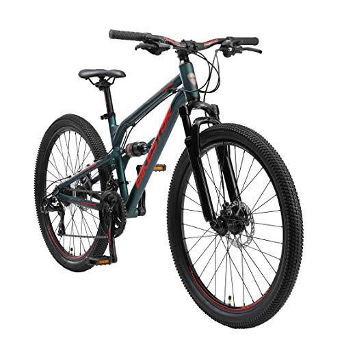 BIKESTAR MTB Mountain Bike Sospensione Completa in Alluminio Freni a Disco 26 Bicicletta MTB Telaio 16 Cambio Shimano a 21 velocita Verde 0 BIKESTAR MTB Mountain Bike Sospensione Completa in Alluminio, Freni a Disco, 26" | Bicicletta MTB Telaio 16" Cambio Shimano a 21 velocità | Verde