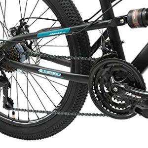 BIKESTAR MTB Mountain bike sospensione completa per bambini 8 anni | Bicicletta 24 pollici 21 velocità Shimano, freni a disco | Nero - immagine 6