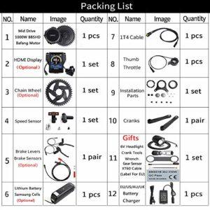 Bafang Kit di conversione 48V 750W Mid Drive Kit Bicicletta elettrica Mid Motor Kit E-Bike per Adulti Ciclismo per Bici da Strada Mountain Bike - immagine 6