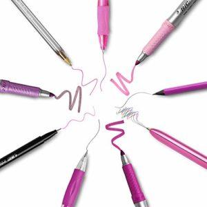 Bic Pink&Purple, Set Con Astuccio, 2 Penne A Sfera, 1 Penna Gel Cancellabile, 1 Pennarello Punta Fine, 2 Matite Grafite, 3 Pennarelli Indelebili, Kit Scrittura, Idea Regalo, 10 Unità, Multicolore - immagine 3
