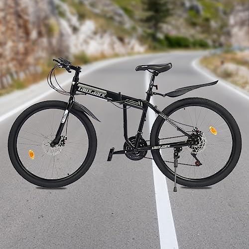 Bicicletta da uomo mountain bike da 26 pollici 21 marce pieghevole da 26 pollici in acciaio al carbonio con sospensioni complete per adulti e ragazzi da 160 a 185 cm colore bianco 0 Prodotti