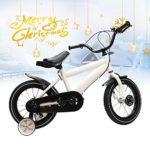Biggittig Bicicletta per bambini da 14 pollici con ruote di supporto ruote di supporto per ragazze ragazzi con ruote di supporto pneumatici ad aria con freni pedali bianco 0 3 Biggittig Bicicletta per bambini da 14 pollici, con ruote di supporto, ruote di supporto, per ragazze, ragazzi, con ruote di supporto, pneumatici ad aria con freni, pedali (bianco)