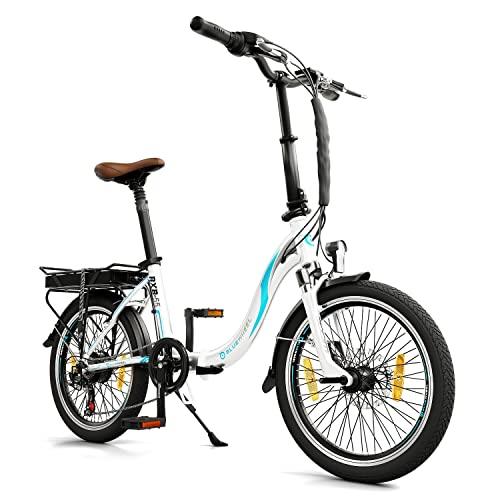 Bluewheel BXB55 Bici Elettrica Pieghevole 20 Pollici Bici Pieghevole Adulto Bicicletta Elettrica con LCD Motore 250W Qualita Tedesca 25 kmh Fino a 150 km di Carica Bianco 0 Bluewheel - BXB55 Bici Elettrica Pieghevole, 20 Pollici Bici Pieghevole Adulto, Bicicletta Elettrica con LCD, Motore 250W, Qualità Tedesca, 25 km/h, Fino a 150 km di Carica, Bianco