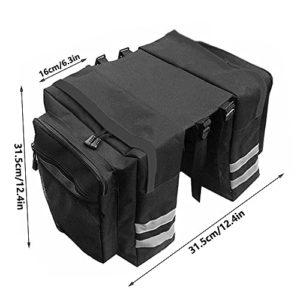 Borsa per Bicicletta, Borse Bici Posteriore, Borsa Portapacchi Bici, Borsa Bici Doppia, Borsa Bicicletta Impermeabile, per Porta Pacchi Della Bici, Bicicletta Ciclismo MTB Bici Corsa Outdoor, Nero 11 Borsa per Bicicletta, Borse Bici Posteriore, Borsa Portapacchi Bici, Borsa Bici Doppia, Borsa Bicicletta Impermeabile, per Porta Pacchi Della Bici, Bicicletta Ciclismo MTB Bici Corsa Outdoor, Nero - immagine 4
