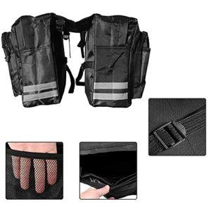 Borsa per Bicicletta, Borse Bici Posteriore, Borsa Portapacchi Bici, Borsa Bici Doppia, Borsa Bicicletta Impermeabile, per Porta Pacchi Della Bici, Bicicletta Ciclismo MTB Bici Corsa Outdoor, Nero 12 Borsa per Bicicletta, Borse Bici Posteriore, Borsa Portapacchi Bici, Borsa Bici Doppia, Borsa Bicicletta Impermeabile, per Porta Pacchi Della Bici, Bicicletta Ciclismo MTB Bici Corsa Outdoor, Nero - immagine 5