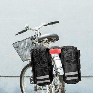 Borsa per Bicicletta, Borse Bici Posteriore, Borsa Portapacchi Bici, Borsa Bici Doppia, Borsa Bicicletta Impermeabile, per Porta Pacchi Della Bici, Bicicletta Ciclismo MTB Bici Corsa Outdoor, Nero 13 Borsa per Bicicletta, Borse Bici Posteriore, Borsa Portapacchi Bici, Borsa Bici Doppia, Borsa Bicicletta Impermeabile, per Porta Pacchi Della Bici, Bicicletta Ciclismo MTB Bici Corsa Outdoor, Nero - immagine 6