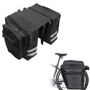 Borsa per Bicicletta, Borse Bici Posteriore, Borsa Portapacchi Bici, Borsa Bici Doppia, Borsa Bicicletta Impermeabile, per Porta Pacchi Della Bici, Bicicletta Ciclismo MTB Bici Corsa Outdoor, Nero