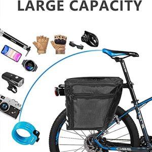Borsa per Bicicletta, Borse Bici Posteriore, Borsa Portapacchi Bici, Borsa Bici Doppia, Borsa Bicicletta Impermeabile, per Porta Pacchi Della Bici, Bicicletta Ciclismo MTB Bici Corsa Outdoor, Nero 15 Borsa per Bicicletta, Borse Bici Posteriore, Borsa Portapacchi Bici, Borsa Bici Doppia, Borsa Bicicletta Impermeabile, per Porta Pacchi Della Bici, Bicicletta Ciclismo MTB Bici Corsa Outdoor, Nero - immagine 8