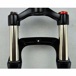 CHP Forcella anteriore bici 20 "per 4" pneumatico Air 1-1/8" freno a disco QR 9mm Viaggio 120mm Manuale di blocco Snow Beach XC MTB Bicicletta (Colore: Nero opaco) - immagine 5