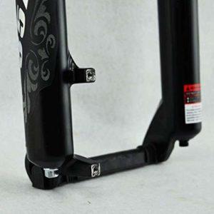 CHP Forcella anteriore bici 20 "per 4" pneumatico Air 1-1/8" freno a disco QR 9mm Viaggio 120mm Manuale di blocco Snow Beach XC MTB Bicicletta (Colore: Nero opaco) - immagine 6