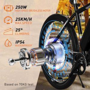 COLORWAY Bici Elettrica per Adulti, 26'' Mountain Bike, Bicicletta Elettrica Commute E-bike con Batteria rimovibile 36V 15Ah, Display LCD, Doppio Freno a Disco ebike, Bianco Arancio 10 COLORWAY Bici Elettrica per Adulti, 26'' Mountain Bike, Bicicletta Elettrica Commute E-bike con Batteria rimovibile 36V 15Ah, Display LCD, Doppio Freno a Disco ebike, Bianco Arancio - immagine 3