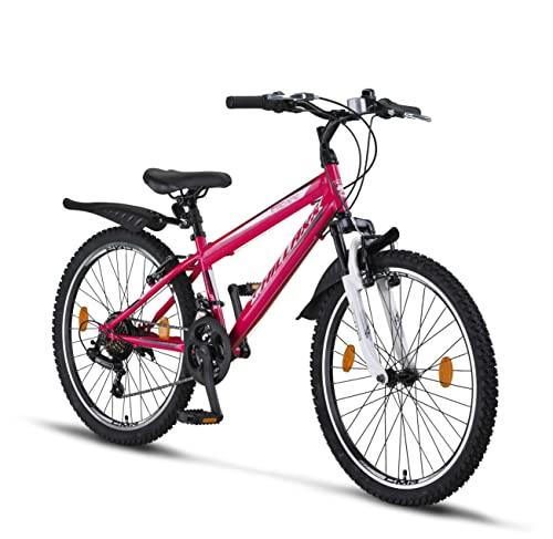 Chillaxx Bike Escape Premium Mountain Bike in bicicletta da 24 e 26 pollici per ragazze ragazzi uomini e donne cambio a 21 marce 24 pollici freno a V bianco rosa 0 Prodotti