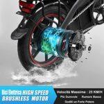 DYU Bicicletta Elettrica Pieghevole14 pollici Smart Bici Elettrica Pedalata Assistita con LCD DisplayPortatile Compatta E bike con Chiave WirelessBatteria RimovibileUnisex Adulto Nero A5 0 4 DYU Bicicletta Elettrica Pieghevole,14 pollici Smart Bici Elettrica Pedalata Assistita con LCD Display,Portatile Compatta E-bike con Chiave Wireless,Batteria Rimovibile,Unisex Adulto (Nero, A5)