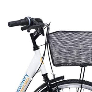 Denver Discovery City Bicicletta Donna, Con campanello e cestino sul davanti, Bianco (White), Dimensioni della ruota 26 Pollici - immagine 7