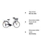 Denver Discovery City Bicicletta Donna Con campanello e cestino sul davanti Bianco White Dimensioni della ruota 26 Pollici 0 5 Denver Discovery City Bicicletta Donna, Con campanello e cestino sul davanti, Bianco (White), Dimensioni della ruota 26 Pollici