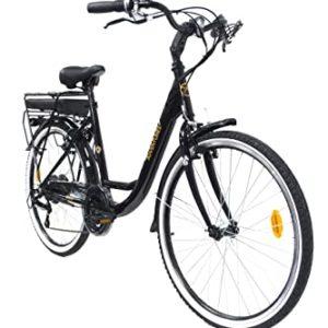 Denver Discovery E-bike E-4000 Bicicletta a pedalata assistita, City Bike con Ruote da 26" Cambio Shimano 6 velocità, Donna, Nero 10 Denver Discovery E-bike E-4000 Bicicletta a pedalata assistita, City Bike con Ruote da 26" Cambio Shimano 6 velocità, Donna, Nero - immagine 3