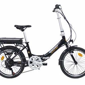 Discovery E2000 Rear Motor 6V, Bici Elettrica Pieghevole 20', Colore Nero Lucido Unisex, 20