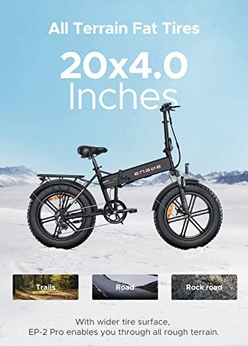 ENGWE Bicicletta Elettrica Pieghevole Adulti Ruote Grasse da 2040 per Ogni Terreno MTB Spiaggia Neve 7 Velocita Batteria Rimovibile al Litio da 48V 13AHNero EP 2PRO 0 0 ENGWE Bici Elettrica Pieghevole,20''×4.0'' Fat Tire 7 Velocità da 48V 13Ah Batteria Rimovibile, Autonomia di 50-120 km E-bike da per Ogni Terreno & MTB & Spiaggia & Neve, Arancione-2