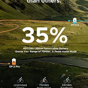 ENGWE Bici Elettrica Pieghevole per Adulti, 20"×4.0" 7 Velocità Fat Tire E-bike da 48V 13Ah con Batteria Rimovibile - Autonomia di 50-120 km, Adatta per Ogni Terreno MTB Spiaggia e Neve