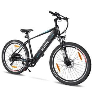 ESKUTE Bicicletta elettrica Netuno plus 27, 5'', motore Bafang 250W, 25km/h, Elettrica con Batteria SAMSUNG Cell 36V 14.5Ah, Autonomia 100km, Shimano 7, Nero