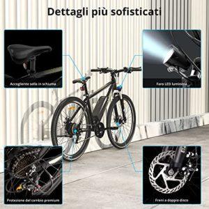 Eleglide Bici Elettrica M1 Plus, Bicicletta Elettrica 27,5", Mountain Bike Elettrica, mtb elettrica Batteria Rimovibile 12,5 Ah, 21 Velocità, bicicletta elettrica pedalata assistita - immagine 6