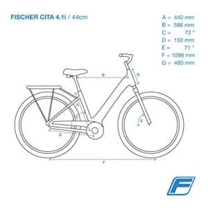 Fischer Cita 4.1i, Bicicletta elettrica per Uomo e Donna | RH Ebike con Motore Centrale 65 NM | Batteria 36 V nel Telaio E-Bike City |, Nero Opaco, Rahmenhöhe 41 cm 11 Fischer Cita 4.1i, Bicicletta elettrica per Uomo e Donna | RH Ebike con Motore Centrale 65 NM | Batteria 36 V nel Telaio E-Bike City |, Nero Opaco, Rahmenhöhe 41 cm - immagine 4