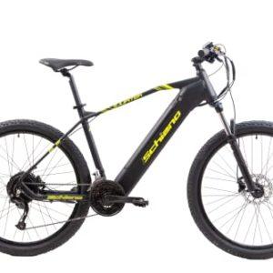 Biciclette e accessori con spedizione gratuita, ciclismo 5 F.lli Schiano E-Jupiter 27,5" E-Bike, Mountain Bike Elettrica con Motore 250W e Batteria al Litio 36V 14Ah estraibile, con Shimano 27 Velocità, Colore Nero-Giallo, Display LCD