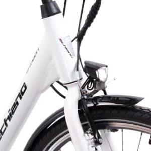 F.lli Schiano E-Moon 28" E-Bike, Bicicletta Elettrica da Città Motore 250W da Donna, con Cambio Interno Shimano Nexus 7 Marce, Batteria al Litio 36V 13Ah removibile, Colore Bianco - immagine 6