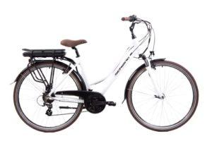 Biciclette e accessori con spedizione gratuita, ciclismo 33 F.lli Schiano E-Ride 28" E-Bike, Bicicletta Elettrica da Città con Motore da 250W e Batteria al Litio 36V 10,4Ah estraibile, con 21 Velocità, Colore Bianco