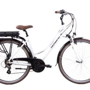 F.lli Schiano E-Ride 28" E-Bike, Bicicletta Elettrica da Città con Motore da 250W e Batteria al Litio 36V 10,4Ah estraibile, con 21 Velocità, Colore Bianco