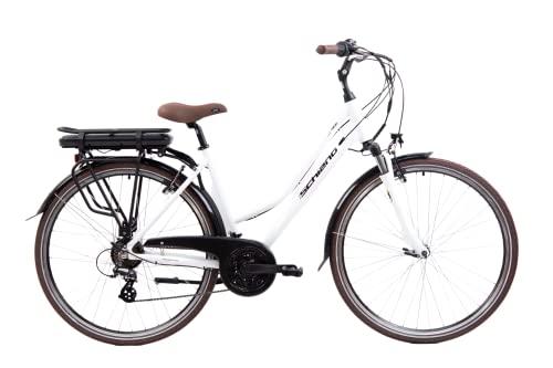 Flli Schiano E Ride 28 E Bike Bicicletta Elettrica da Citta con Motore da 250W e Batteria al Litio 36V 104Ah estraibile con 21 Velocita Colore Bianco 0 Prodotti