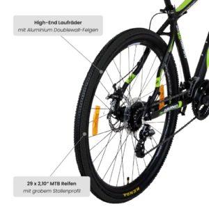 Galano Mountain bike 29 pollici Hardtail MTB Bicicletta Ravan 24 marce Bike 3 colori (nero/verde, 48 cm) 14 Galano Mountain bike 29 pollici Hardtail MTB Bicicletta Ravan 24 marce Bike 3 colori (nero/verde, 48 cm) - immagine 7