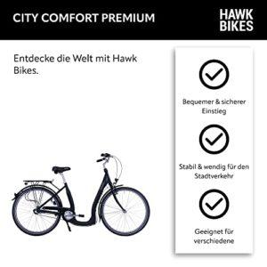 HAWK City Comfort Premium - Bicicletta da donna, 28 pollici, colore nero, bicicletta da città, leggera da donna, con cambio Shimano a 3 marce e freno sul cerchione - immagine 4
